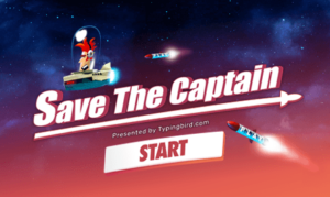 Free Save the Captain Typing Game for kids and adults